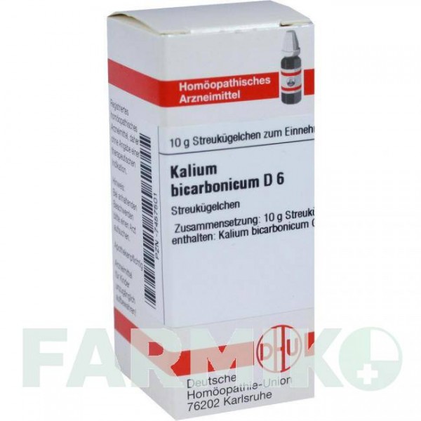 КАЛІУМ БІКАРБОНІКУМ (KALIUM BICARBONICUM) D 6 глобули 10 г - Гомеопатія DHU