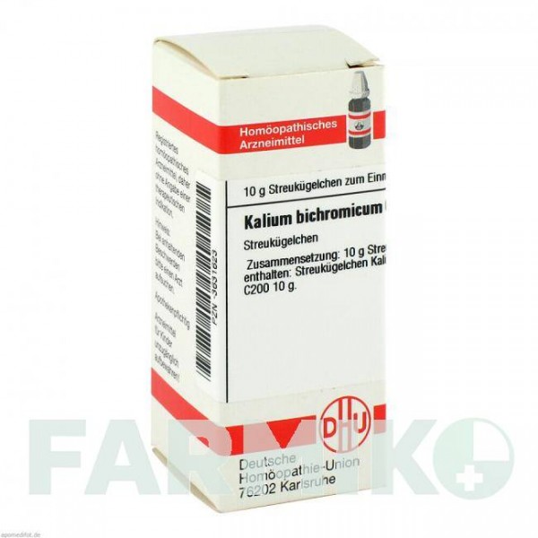 КАЛІУМ БІХРОМІКУМ (KALIUM BICHROMICUM) C 200 глобули 10 г - Гомеопатія DHU