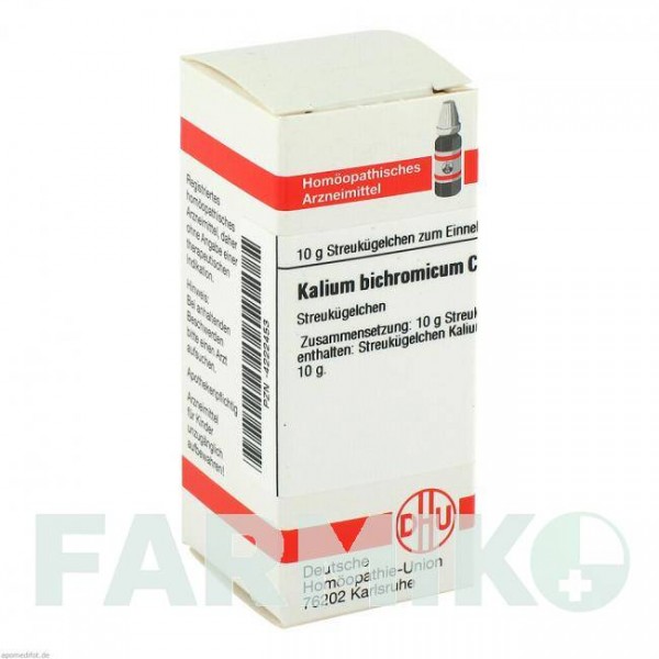 КАЛІУМ БІХРОМІКУМ (KALIUM BICHROMICUM) C 6 глобули 10 г - Гомеопатія DHU