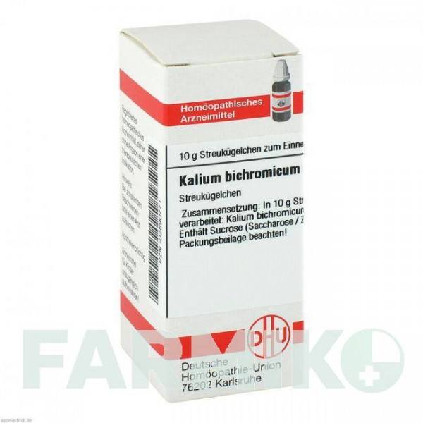 КАЛІУМ БІХРОМІКУМ (KALIUM BICHROMICUM) D 6 глобули 10 г - Гомеопатія DHU