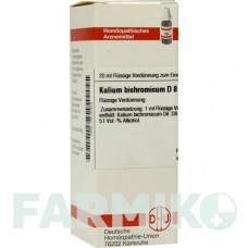 КАЛІУМ БІХРОМІКУМ (KALIUM BICHROMICUM) D 8 розчин 20 мл - Гомеопатія DHU