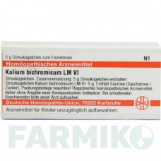 КАЛІУМ БІХРОМІКУМ (KALIUM BICHROMICUM) LM VI глобули 5 г - Гомеопатія DHU