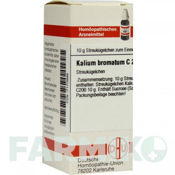 КАЛІУМ БРОМАТУМ (KALIUM BROMATUM) C 200 глобули 10 г - Гомеопатія DHU