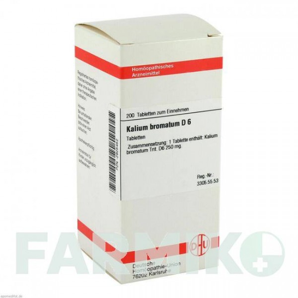 КАЛІУМ БРОМАТУМ (KALIUM BROMATUM) D 6 таблетки 200 шт - Гомеопатія DHU