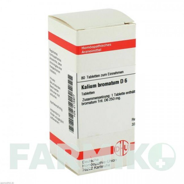 КАЛІУМ БРОМАТУМ (KALIUM BROMATUM) D 6 таблетки 80 шт - Гомеопатія DHU