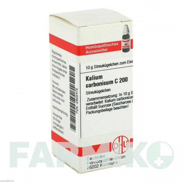 КАЛІУМ КАРБОНІКУМ (KALIUM CARBONICUM) C 200 глобули 10 г - Гомеопатія DHU