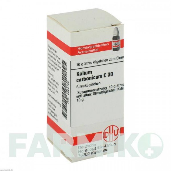КАЛІУМ КАРБОНІКУМ (KALIUM CARBONICUM) C 30 глобули 10 г - Гомеопатія DHU