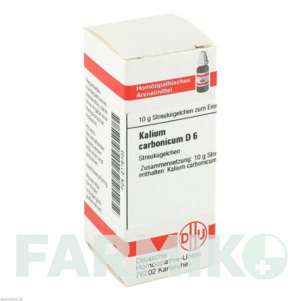 КАЛІУМ КАРБОНІКУМ (KALIUM CARBONICUM) D 6 глобули 10 г - Гомеопатія DHU