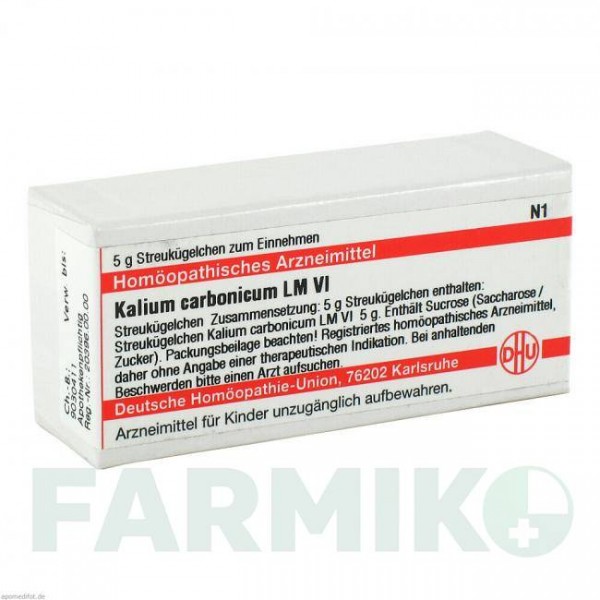 КАЛІУМ КАРБОНІКУМ (KALIUM CARBONICUM) LM VI глобули 5 г - Гомеопатія DHU