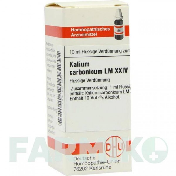 КАЛІУМ КАРБОНІКУМ (KALIUM CARBONICUM) LM XXIV розчин 10 мл - Гомеопатія DHU