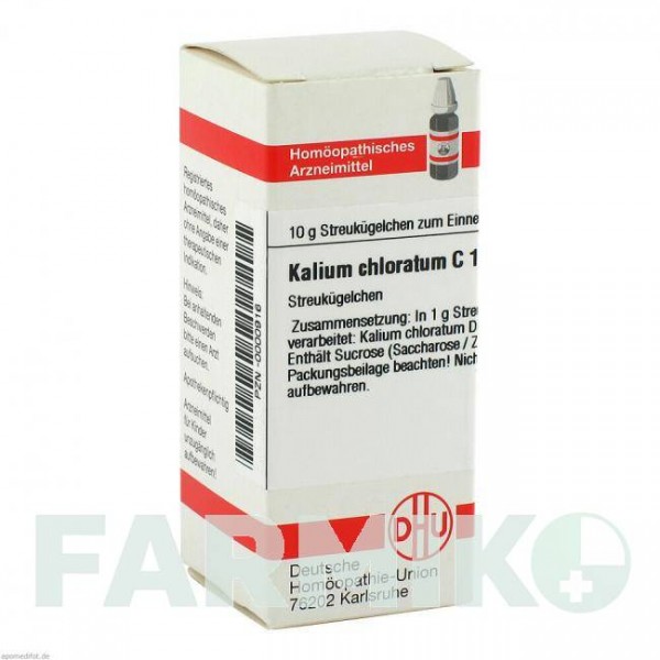 КАЛІУМ ХЛОРАТУМ (KALIUM CHLORATUM) C 12 глобули 10 г - Гомеопатія DHU