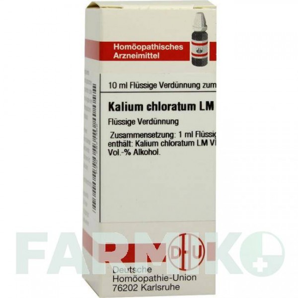 КАЛІУМ ХЛОРАТУМ (KALIUM CHLORATUM) LM VI розчин 10 мл - Гомеопатія DHU