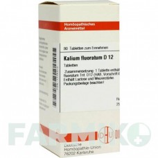 КАЛІУМ ФЛУОРАТУМ (KALIUM FLUORATUM) D 12 таблетки 80 шт - Гомеопатія DHU