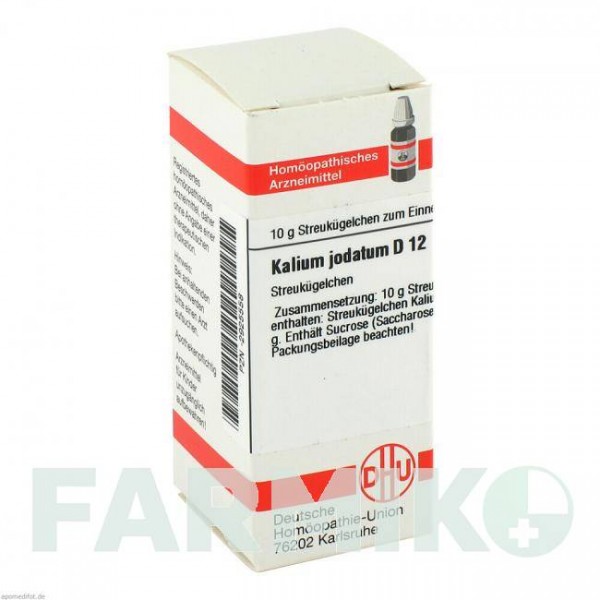 КАЛІУМ ЙОДАТУМ (KALIUM JODATUM) D 12 глобули 10 г - Гомеопатія DHU