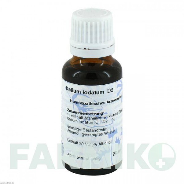 КАЛИУМ ЙОДАТУМ (KALIUM JODATUM) D 2 раствор 20 мл - Гомеопатия HANOSAN