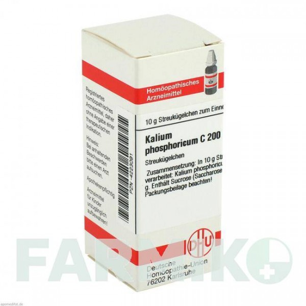 КАЛІУМ ФОСФОРИКУМ (KALIUM PHOSPHORICUM) C 200 глобули 10 г - Гомеопатія DHU