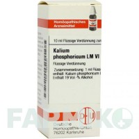 КАЛІУМ ФОСФОРИКУМ (KALIUM PHOSPHORICUM) LM VI розчин 10 мл - Гомеопатія DHU