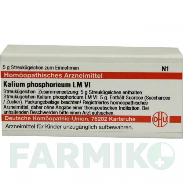 КАЛІУМ ФОСФОРИКУМ (KALIUM PHOSPHORICUM) LM VI глобули 5 г - Гомеопатія DHU