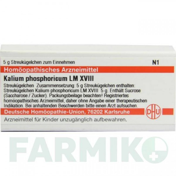 КАЛІУМ ФОСФОРИКУМ (KALIUM PHOSPHORICUM) LM XVIII глобули 5 г - Гомеопатія DHU