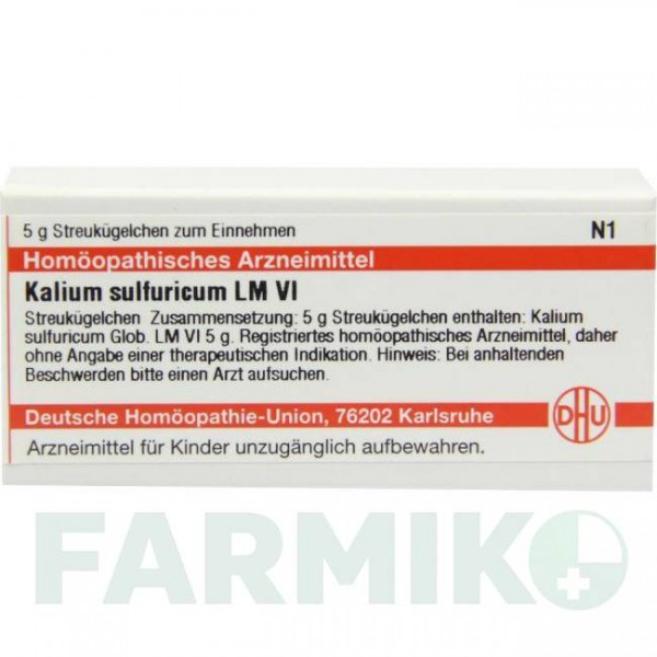 КАЛІУМ СУЛЬФУРИКУМ (KALIUM SULFURICUM) LM VI глобули 5 г - Гомеопатія DHU