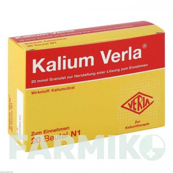 КАЛИУМ ВЕРЛА (KALIUM VERLA) гранулы 20 шт - Калия цитрат VERLA-PHARM