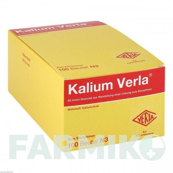 КАЛИУМ ВЕРЛА (KALIUM VERLA) гранулы 100 шт - Калия цитрат VERLA-PHARM