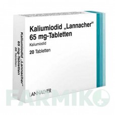 КАЛИУМЙОДИД (KALIUMIODID) 65 мг таблетки 20 шт - Йодид калия LANNACHER HEILMITTEL