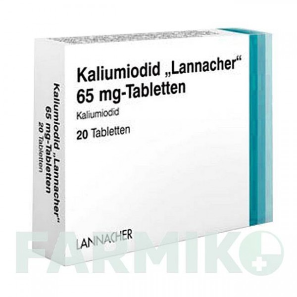 КАЛІУМЙОДИД (KALIUMIODID) 65 мг таблетки 20 шт - Йодид калію LANNACHER HEILMITTEL