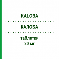 КАЛОБА (KALOBA) 20 мг таблетки 21 шт - Активні речовини DR.WILLMAR SCHWABE