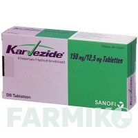 КАРВЕЗИД (KARVEZIDE) 150 мг/12,5 мг таблетки 98 шт - Ирбесартан, Гидрохлоротиазид EMRA-MED