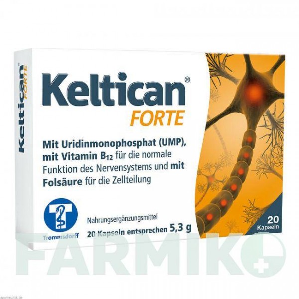 КЕЛТИКАН (KELTICAN) капсулы 20 шт - Активные вещества TROMMSDORFF