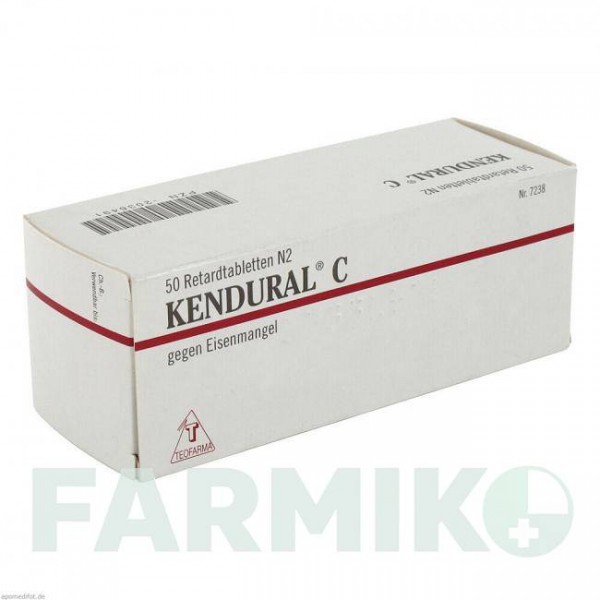 КЕНДУРАЛ (KENDURAL) таблетки 50 шт - Залізо (II) сульфат TEOFARMA