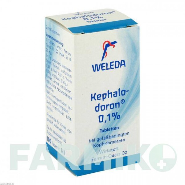 КЕФАЛОДОРОН (KEPHALODORON) таблетки 100 шт - Гомеопатия WELEDA