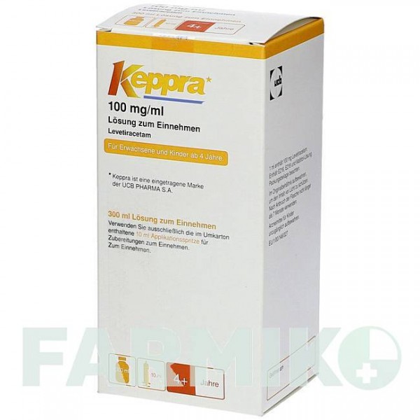 КЕППРА (KEPPRA) 100 мг/мл раствор 300 мл - Леветирацетам KOHLPHARMA