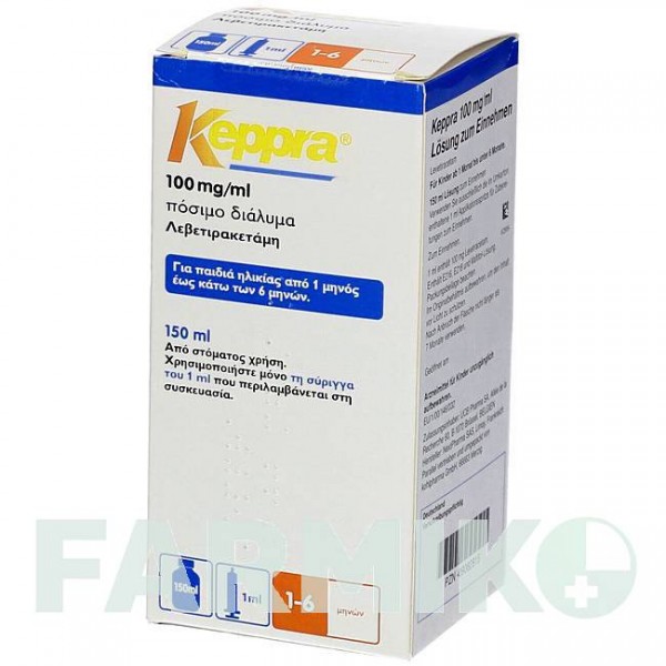 КЕППРА (KEPPRA) 100 мг/мл раствор 150 мл - Леветирацетам KOHLPHARMA