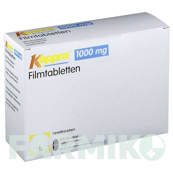 КЕППРА (KEPPRA) 1000 мг таблетки 100 шт - Леветирацетам AXICORP PHARMA