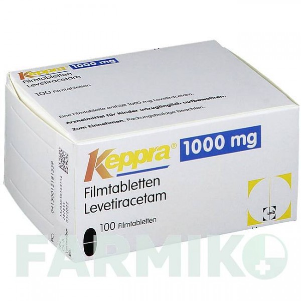 КЕППРА (KEPPRA) 1000 мг таблетки 100 шт - Леветирацетам UCB PHARMA