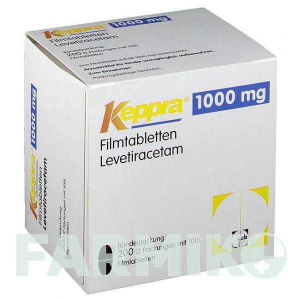 КЕППРА (KEPPRA) 1000 мг таблетки 200 шт - Леветирацетам UCB PHARMA