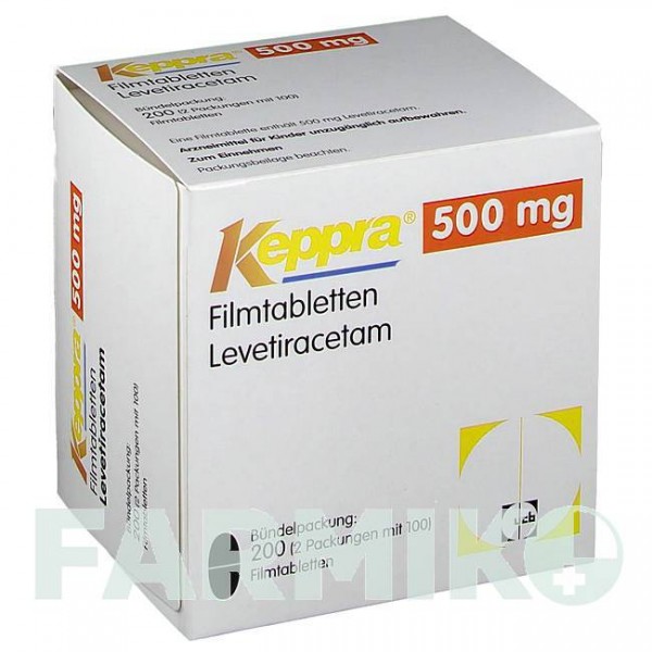 КЕППРА (KEPPRA) 500 мг таблетки 200 шт - Леветирацетам UCB PHARMA