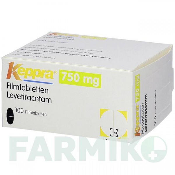 КЕППРА (KEPPRA) 750 мг таблетки 100 шт - Леветирацетам UCB PHARMA
