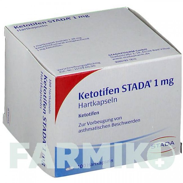 КЕТОТИФЕН (KETOTIFEN) 1 мг капсулы 100 шт - Кетотифен STADAPHARM
