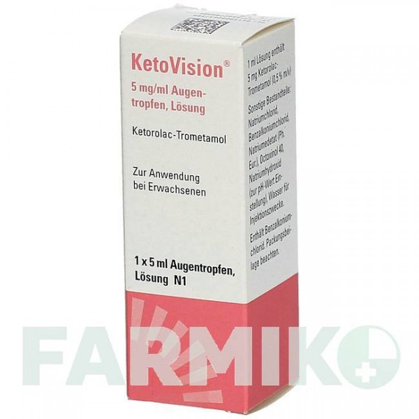КЕТОВИЗИОН (KETOVISION) 5 мг/мл капли 5 мл - Кеторолак OMNIVISION