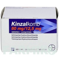 КІНЗАЛКОМБ (KINZALKOMB) 80 мг/12,5 мг таблетки 98 шт - Телмісартан, Гідрохлоротіазид KOHLPHARMA