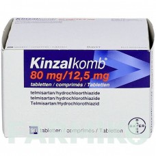 КИНЗАЛКОМБ (KINZALKOMB) 80 мг/12,5 мг таблетки 98 шт - Телмисартан, Гидрохлоротиазид KOHLPHARMA
