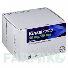 КИНЗАЛКОМБ (KINZALKOMB) 80 мг/25 мг таблетки 98 шт - Телмисартан, Гидрохлоротиазид BAYER