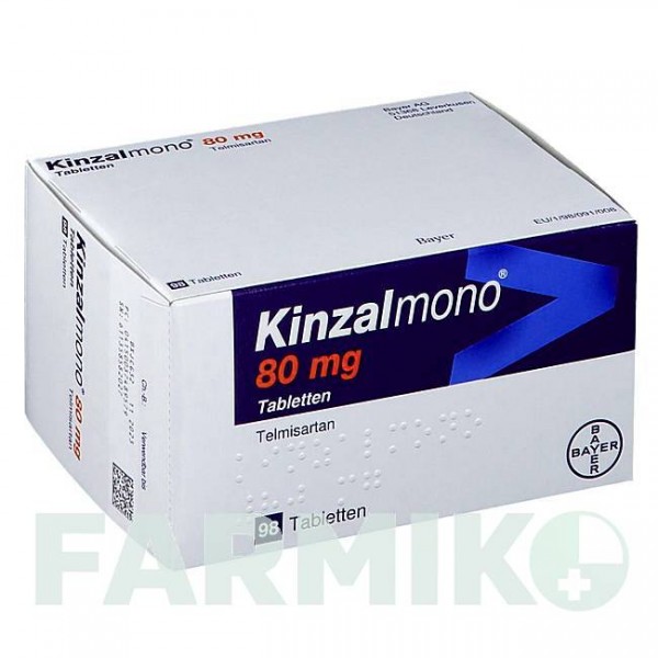 КИНЗАЛМОНО (KINZALMONO) 80 мг таблетки 98 шт - Телмисартан BAYER
