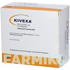 КИВЕКСА (KIVEXA) 600 мг/300 мг таблетки 3x30 шт - Ламивудин, Абакавир ORIFARM