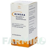 КІВЕКСА (KIVEXA) 600 мг/300 мг таблетки 30 шт - Ламівудин, Абакавір VIIV HEALTHCARE