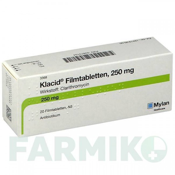 КЛАЦИД (KLACID) таблетки 20 шт - Кларитроміцин VIATRIS