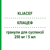 КЛІАЦЕФ (KLIACEF) 250 мг/5 мл гранули для суспензії 100 мл - Цефаклор SO.SE.PHARM